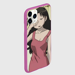 Чехол iPhone 11 Pro матовый Azumanga Daioh Юкари Танидзаки, цвет: 3D-фиолетовый — фото 2