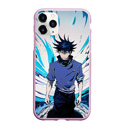 Чехол iPhone 11 Pro матовый Мэгуми Фусигуро из Jujutsu Kaisen абстракция, цвет: 3D-розовый