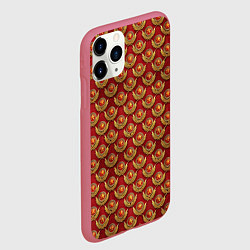 Чехол iPhone 11 Pro матовый Красные звезды СССР, цвет: 3D-малиновый — фото 2