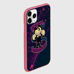 Чехол iPhone 11 Pro матовый Bendy and the ink machine большие чудеса, цвет: 3D-малиновый — фото 2