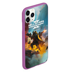 Чехол iPhone 11 Pro матовый Helldivers 2: Art, цвет: 3D-фиолетовый — фото 2