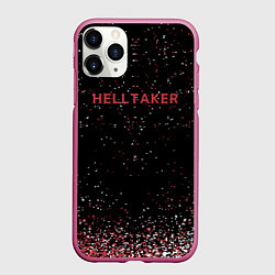 Чехол iPhone 11 Pro матовый Helltaker демоны, цвет: 3D-малиновый