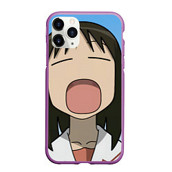 Чехол iPhone 11 Pro матовый Azumanga Daioh Аюму Касуга зевает, цвет: 3D-фиолетовый