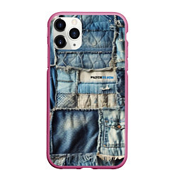 Чехол iPhone 11 Pro матовый Patchwork denim - vogue