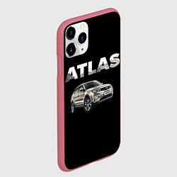 Чехол iPhone 11 Pro матовый Джили Атлас, цвет: 3D-малиновый — фото 2
