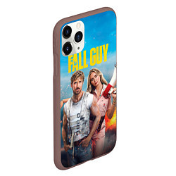 Чехол iPhone 11 Pro матовый Ryan Gosling and Emily Blunt каскадеры, цвет: 3D-коричневый — фото 2