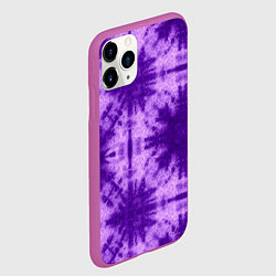 Чехол iPhone 11 Pro матовый Тай дай фиолетовый, цвет: 3D-фиолетовый — фото 2