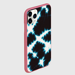 Чехол iPhone 11 Pro матовый Тёмно синий тай дай, цвет: 3D-малиновый — фото 2