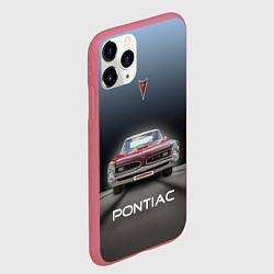 Чехол iPhone 11 Pro матовый Американский масл-кар Pontiac GTO, цвет: 3D-малиновый — фото 2