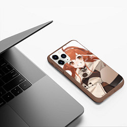 Чехол iPhone 11 Pro матовый Реинкарнация Безработного Eris cute, цвет: 3D-коричневый — фото 2