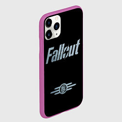 Чехол iPhone 11 Pro матовый Fallout - Logo, цвет: 3D-фиолетовый — фото 2