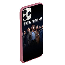 Чехол iPhone 11 Pro матовый Задача трёх тел - учёные, цвет: 3D-малиновый — фото 2