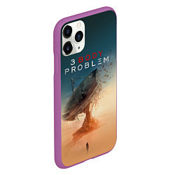 Чехол iPhone 11 Pro матовый 3 Body Problem - satellite, цвет: 3D-фиолетовый — фото 2