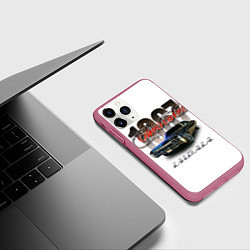 Чехол iPhone 11 Pro матовый Автомобиль Шевроле Импала 1967 года, цвет: 3D-малиновый — фото 2