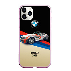 Чехол iPhone 11 Pro матовый Немецкий родстер BMW Z3, цвет: 3D-розовый