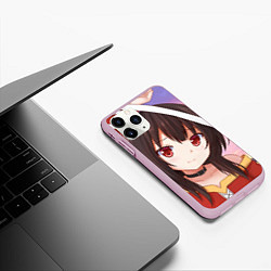 Чехол iPhone 11 Pro матовый Konosuba Мэгумин cute, цвет: 3D-розовый — фото 2