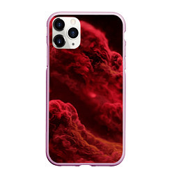 Чехол iPhone 11 Pro матовый Красный густой дым инферно - inferno red