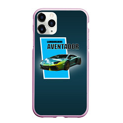 Чехол iPhone 11 Pro матовый Спортивная машина Lamborghini Aventador