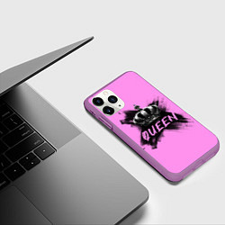 Чехол iPhone 11 Pro матовый Королева - корона, цвет: 3D-фиолетовый — фото 2