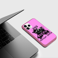 Чехол iPhone 11 Pro матовый Наша королева выходит замуж, цвет: 3D-малиновый — фото 2