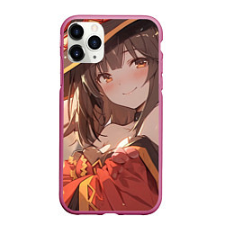 Чехол iPhone 11 Pro матовый Konosuba Мэгумин милая, цвет: 3D-малиновый