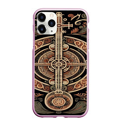 Чехол iPhone 11 Pro матовый Символика славянской мифологии, цвет: 3D-розовый