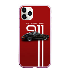 Чехол iPhone 11 Pro матовый Ретро автомобиль Porsche