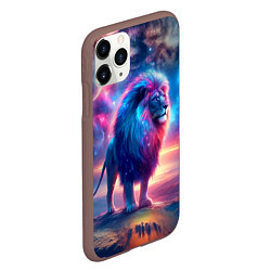 Чехол iPhone 11 Pro матовый Space lion - ai art fantasy, цвет: 3D-коричневый — фото 2