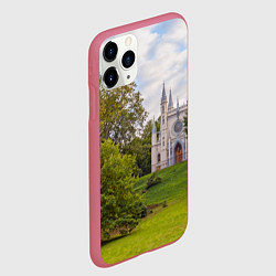 Чехол iPhone 11 Pro матовый Парк Александрия в Петергофе, цвет: 3D-малиновый — фото 2