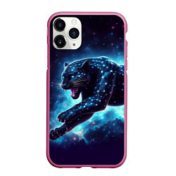 Чехол iPhone 11 Pro матовый Fantastic star panter - ai art fantasy, цвет: 3D-малиновый