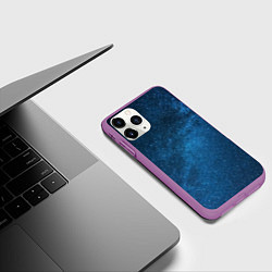 Чехол iPhone 11 Pro матовый Космическая вселенная млечный путь, цвет: 3D-фиолетовый — фото 2