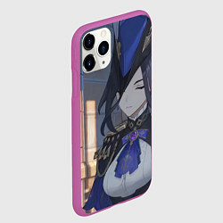 Чехол iPhone 11 Pro матовый Genshin Impact Клоринда, цвет: 3D-фиолетовый — фото 2