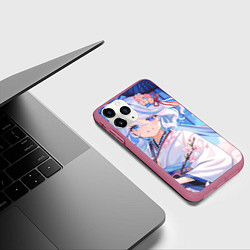 Чехол iPhone 11 Pro матовый Genshin Impact Furina зонт, цвет: 3D-малиновый — фото 2