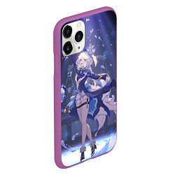 Чехол iPhone 11 Pro матовый Genshin Impact Furina servants, цвет: 3D-фиолетовый — фото 2