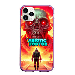 Чехол iPhone 11 Pro матовый Abiotic Factor монстр с черепом, цвет: 3D-фиолетовый