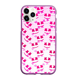 Чехол iPhone 11 Pro матовый Marshmello pink colors, цвет: 3D-фиолетовый