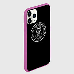 Чехол iPhone 11 Pro матовый Inter miami, цвет: 3D-фиолетовый — фото 2
