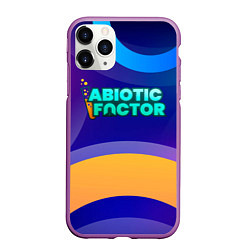 Чехол iPhone 11 Pro матовый Abiotic Factor цветные круги и лого