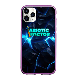 Чехол iPhone 11 Pro матовый Abiotic Factor синее неоновое свечение