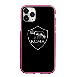 Чехол iPhone 11 Pro матовый Roma sport fc club, цвет: 3D-малиновый