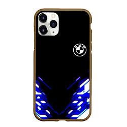 Чехол iPhone 11 Pro матовый BMW sport неоновый спорт, цвет: 3D-коричневый