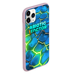 Чехол iPhone 11 Pro матовый Abiotic Factor logo bright neon, цвет: 3D-розовый — фото 2