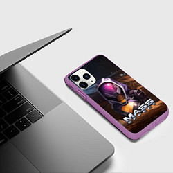 Чехол iPhone 11 Pro матовый Mass Effect ТалиЗора аватар, цвет: 3D-фиолетовый — фото 2