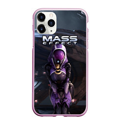 Чехол iPhone 11 Pro матовый Mass Effect ТалиЗора и космический корабль