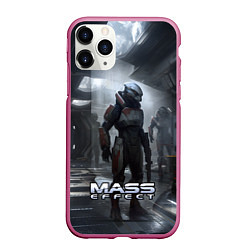 Чехол iPhone 11 Pro матовый Mass Effect game - пришелец