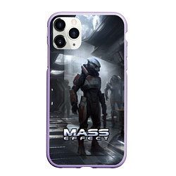 Чехол iPhone 11 Pro матовый Mass Effect game - пришелец, цвет: 3D-светло-сиреневый