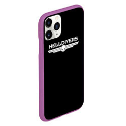 Чехол iPhone 11 Pro матовый Helldivers Logo, цвет: 3D-фиолетовый — фото 2