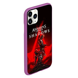 Чехол iPhone 11 Pro матовый Главные герои Assassins creed shadows, цвет: 3D-фиолетовый — фото 2