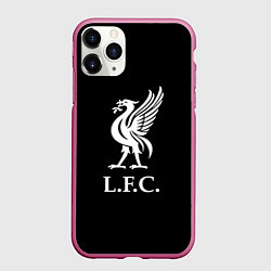 Чехол iPhone 11 Pro матовый Liverpool fc club, цвет: 3D-малиновый