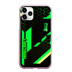 Чехол iPhone 11 Pro матовый Minecraft creeper game pattern